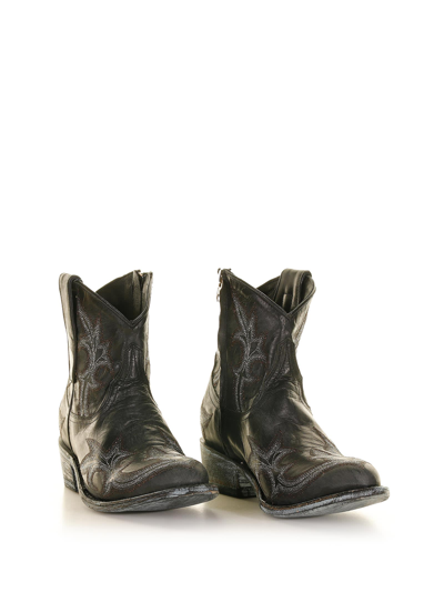 Shop Mexicana Cowboy Style Boot With Side Zip In Agave Black