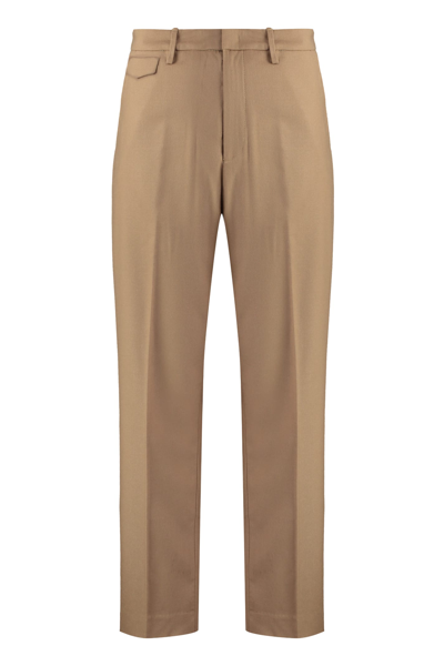 Shop Dondup Louis Virgin Wool Trousers In Camel