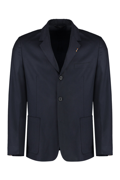 Shop Paul Smith Wool-cashmere Blend Two-button Blazer In Blue