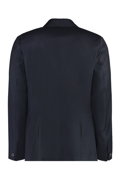 Shop Paul Smith Wool-cashmere Blend Two-button Blazer In Blue