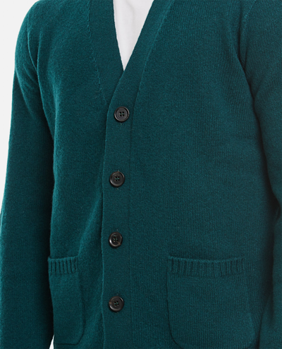 Shop Drumohr Wool Cardigan Sweater In Green