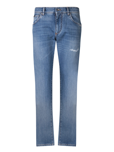 Shop Dolce & Gabbana Blue Slim Jeans