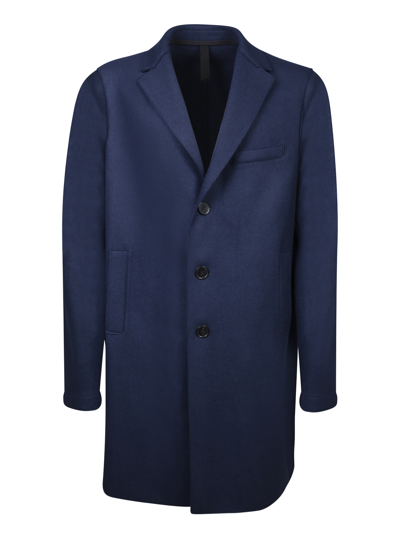 Shop Harris Wharf London Boxy Cashmere Blue Coat