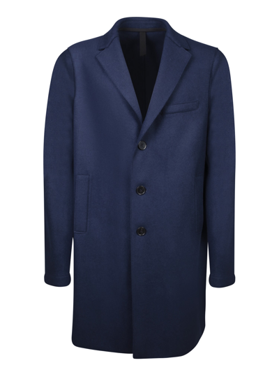 Harris Wharf London Blue Single-breasted Coat In Blue