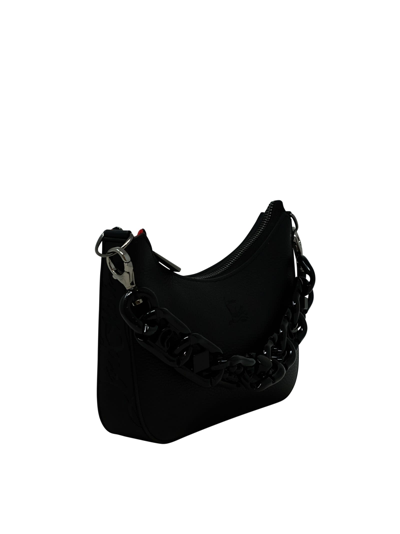 Shop Christian Louboutin Black Leather Loubila Chain Minibag