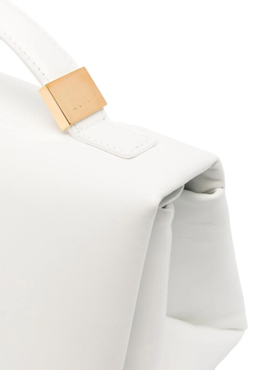 Shop Marni White Prisma Padded Leather Bag In Bianco