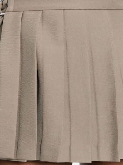 Shop Ami Alexandre Mattiussi Taupe Grey Virgin Wool Skirt In Beige