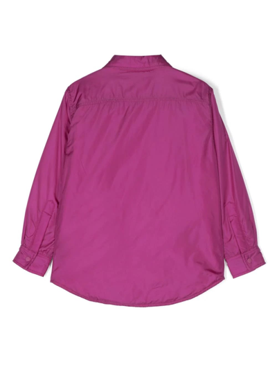 Shop Aspesi Iconic Shirt Jacket In Violet