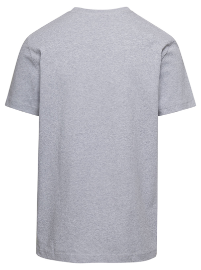 Shop Apc Anchor Grey Crewneck T-shirt With A.p.c. X J.w. Anderson Print In Cotton Blend Man