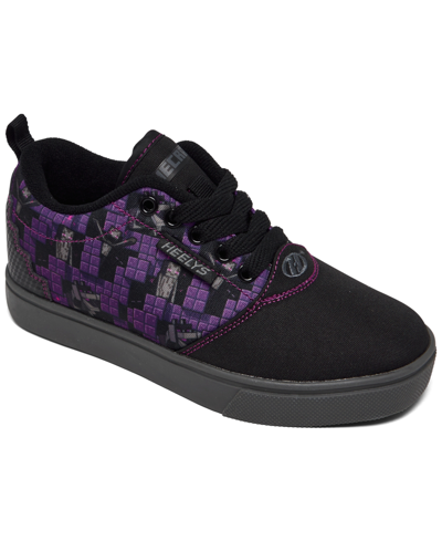 Shop Heelys Little Kids Minecraft Pro 20 Wheeled Skate Casual Sneakers From Finish Line In Black,purple