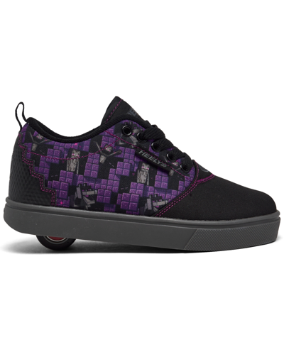Shop Heelys Little Kids Minecraft Pro 20 Wheeled Skate Casual Sneakers From Finish Line In Black,purple