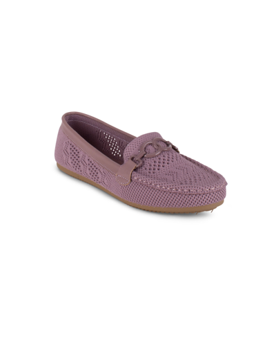 Shop Gloria Vanderbilt Women's Abigale Knit Slip On Loafer In Lavender