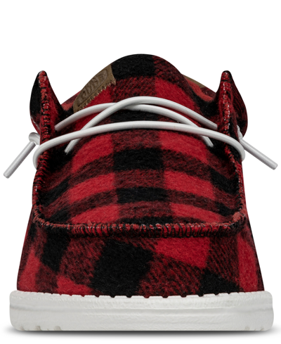 Shop Hey Dude Men's Wally Casual Moccasin Sneakers From Finish Line In Red,black