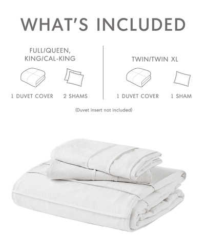 Shop 510 Design Porter Washed Pleated 3-pc. Duvet Cover Set, Full/queen In White