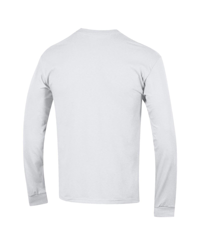 Shop Champion Men's  White Michigan Wolverines High Motor Long Sleeve T-shirt