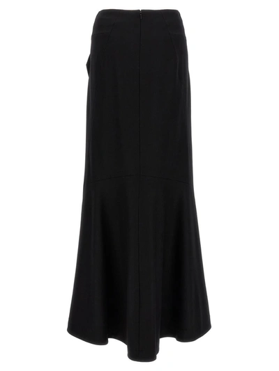 Shop Alberta Ferretti Long Skirt In Black