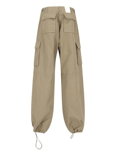 Coperni Cotton Wide-leg Cargo Pants In Beige