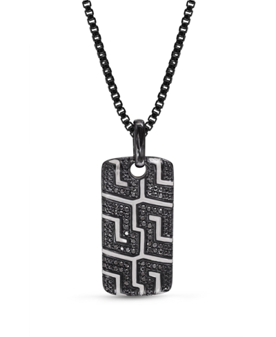 Shop Luvmyjewelry Sterling Silver Black Diamond Pro Rider Design Rhodium Plated Tire Tread Tag Chain In No Color