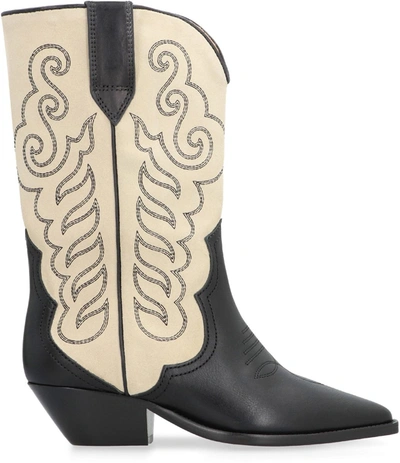 Shop Isabel Marant Duerto Suede Ankle Boots In Ecru
