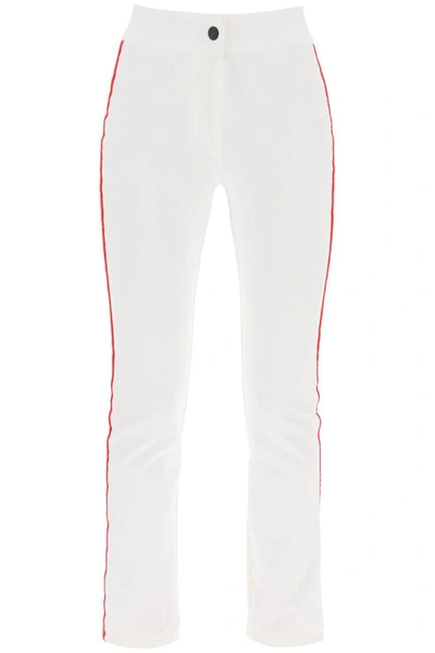 Shop Moncler Grenoble Sporty Pants With Tricolor Bands In White