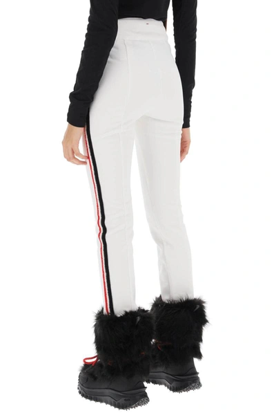 Shop Moncler Grenoble Sporty Pants With Tricolor Bands In White