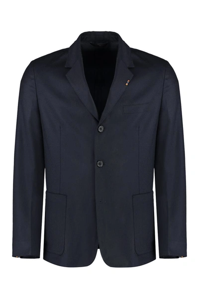 Shop Paul Smith Wool-cashmere Blend Two-button Blazer In Blue