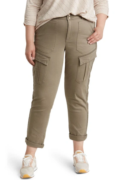 Wit & Wisdom 'ab'solution Roll Cuff Stretch Utility Pants In Lok-laurel Oak