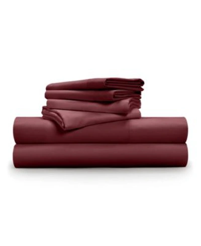 Shop Pillow Gal Luxe Soft Smooth Sheet Set In Plum