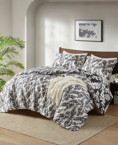 510 Design Aria Floral Print Reversible 3-pc. Comforter Set, King/california King In Black
