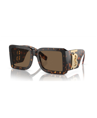 Burberry Square Acetate Sunglasses In Brown
