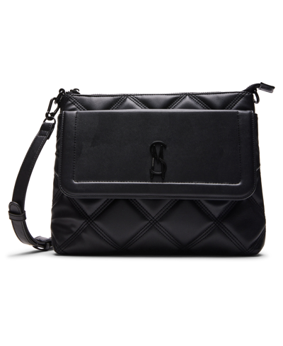 Shop Steve Madden Start Quilted North South Crossbody In Black
