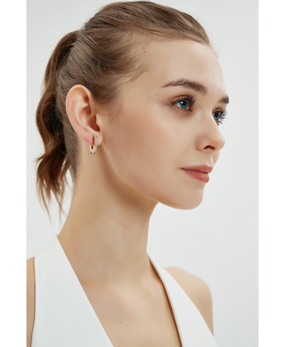 Shop Classicharms Adara Cubic Zirconia Hoop Earrings In White