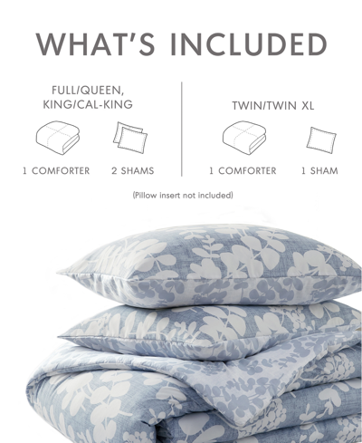 Shop 510 Design Aria Floral Print Reversible 3-pc. Comforter Set, Full/queen In Blue