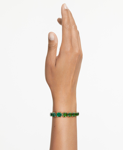 Swarovski Millenia Octagon Cut Crystal Bracelet In Green