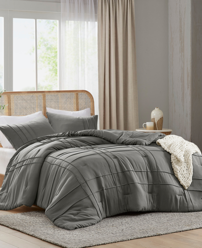 Shop 510 Design Porter Washed Pleated 3-pc. Comforter Set, Full/queen In Gray