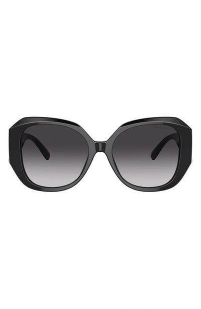 Shop Tiffany & Co 55mm Gradient Square Sunglasses In Black