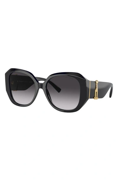 Shop Tiffany & Co 55mm Gradient Square Sunglasses In Black