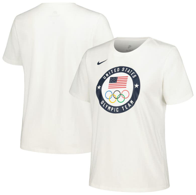 Shop Nike White Team Usa 2024 Summer Olympics Media Day Look Essentials T-shirt