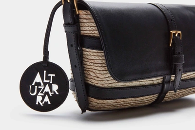 Shop Altuzarra 'watermill' Shoulder Leather Flap In Natural/black