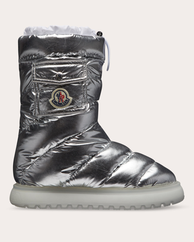 Shop Moncler Women's Gaia Pocket Mid Snow Boot In Silver