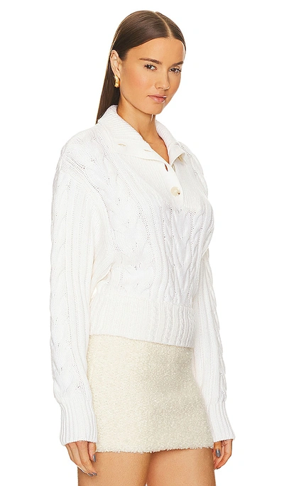 Shop Grlfrnd Natae Cable Sweater In Ivory