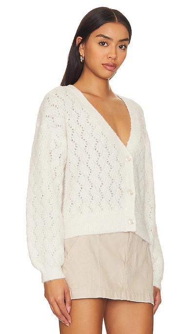 Shop 525 Celeste Boucle V Neck Cardigan In Cream