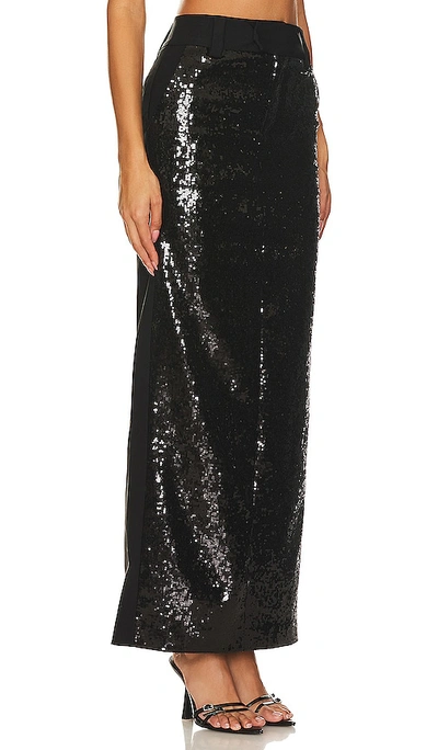 Shop Camila Coelho Venning Sequin Maxi Skirt In Black