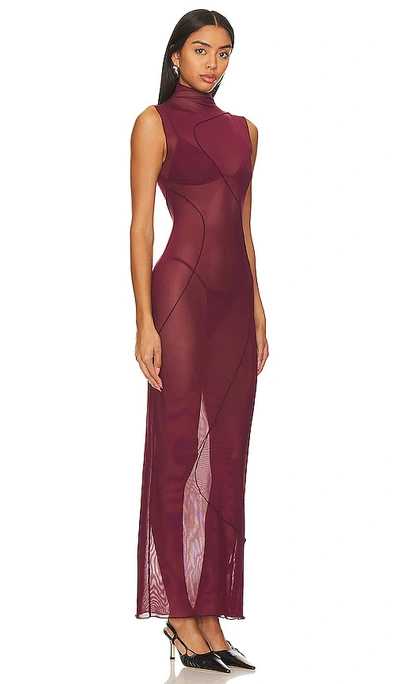Camila Coelho Lagoon Maxi Dress In Wine