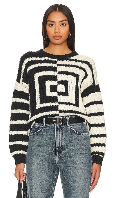 Shop Mother The Easy Drop Jumper In Black,white