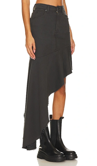 Shop Mother The Crinkle Cut Skirt In Black