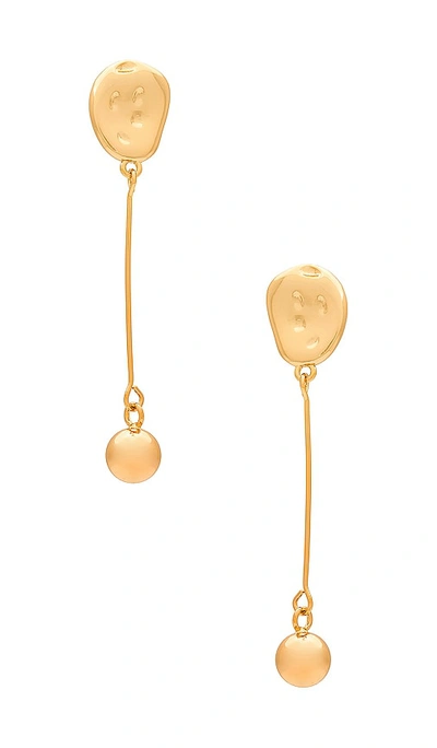 Shop Petit Moments Kourt Earrings In Metallic Gold