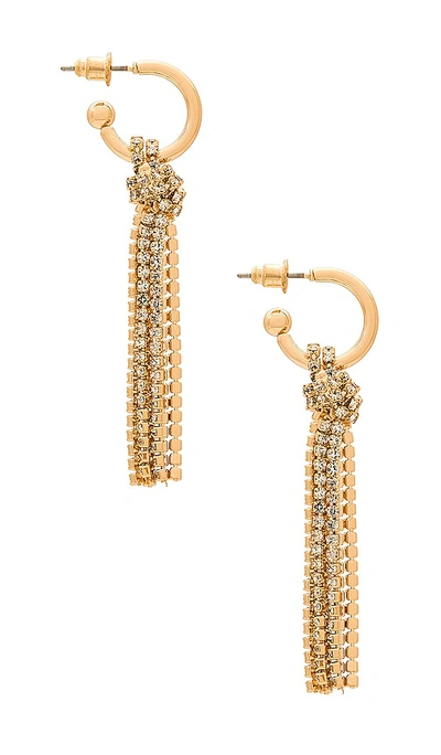 Shop Petit Moments Knotted Glitz Earrings In Metallic Gold