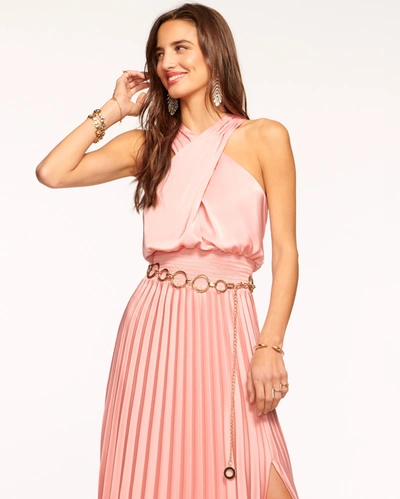 Shop Ramy Brook Arina Halter Maxi Dress In Pink Thistle