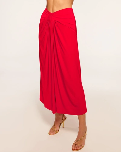 Shop Ramy Brook Elodie Maxi Skirt In Soiree Red